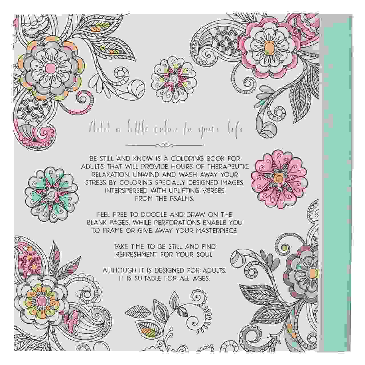Be Still & Know Inspirational Adult Coloring Book Be Still & Know Inspirational Adult Coloring Book