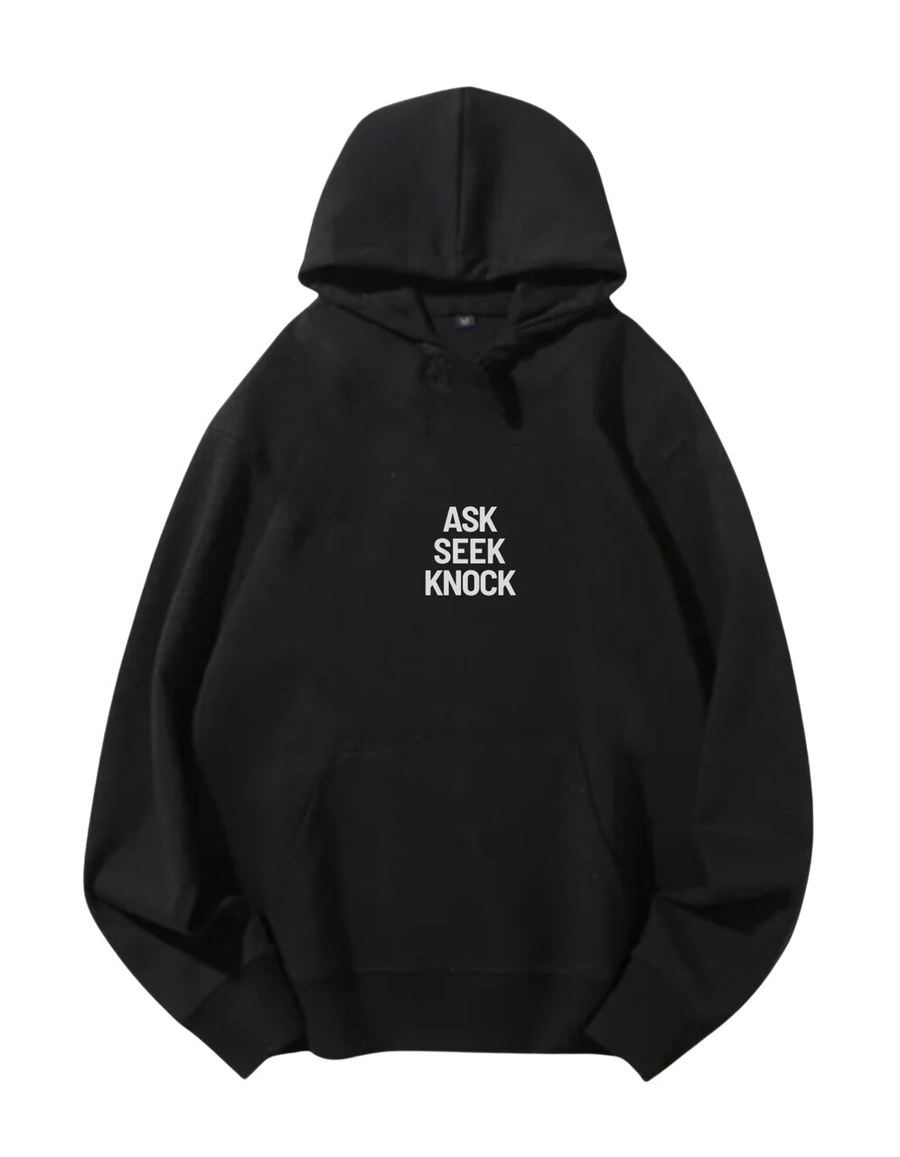 Bluza z kapturem Oversize - ASK SEEK KNOCK - S Bluza z kapturem Oversize – ASK SEEK KNOCK – S