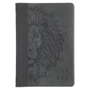 KJV Bible - Black and Gray Lion Faux Leather KJV Bible – Black and Gray Lion Faux Leather