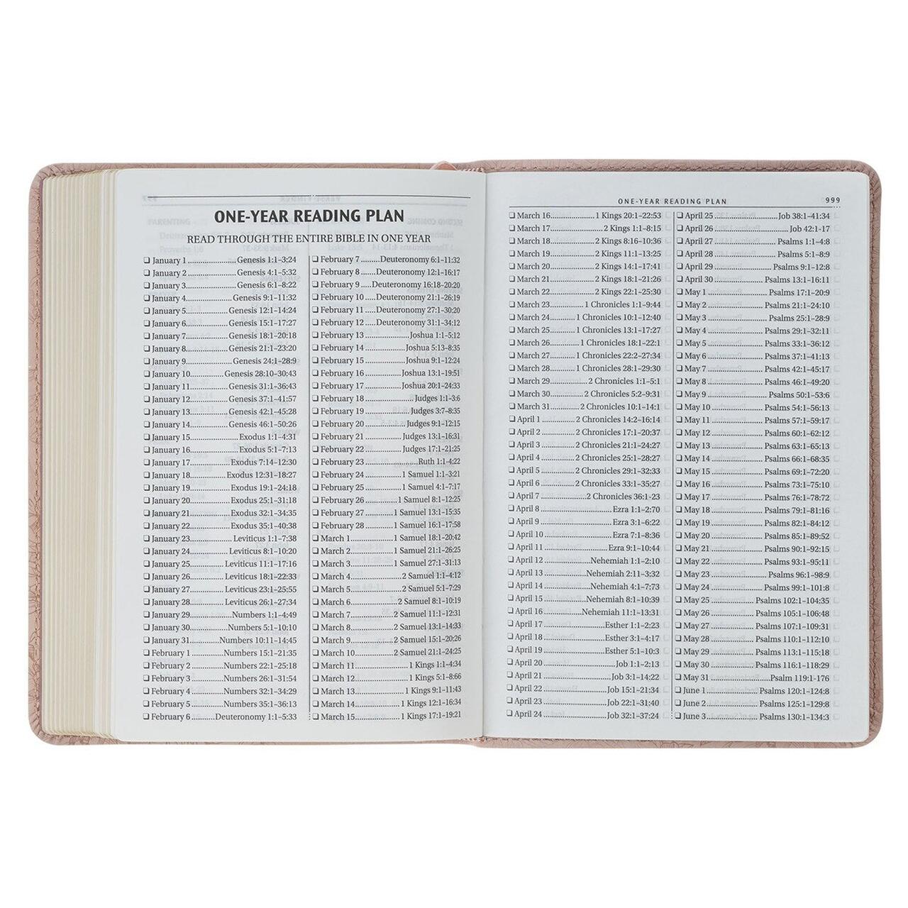 KJV Bible - Blush Pink Floral Faux Leather KJV Bible – Blush Pink Floral Faux Leather