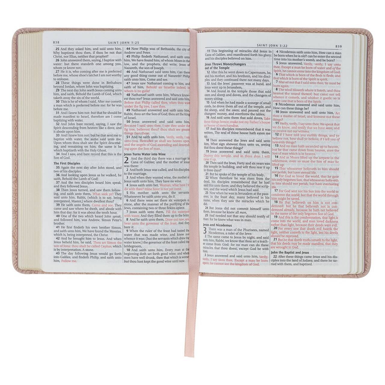 KJV Bible - Blush Pink Floral Faux Leather KJV Bible – Blush Pink Floral Faux Leather