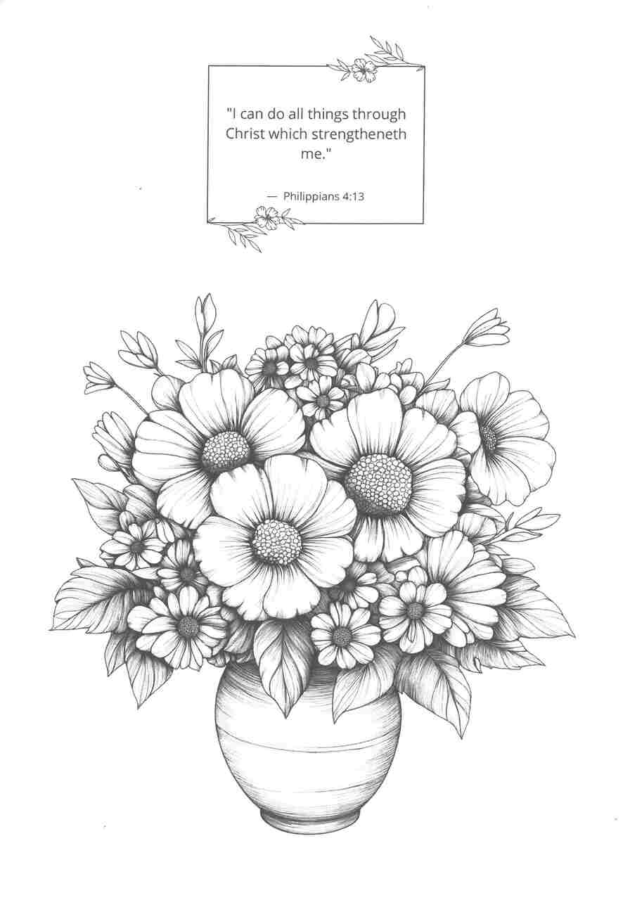 Kolorowanka – bukiet Bożych Błogosławieństw – Ang Kolorowanka – bukiet Bożych Błogosławieństw – Ang