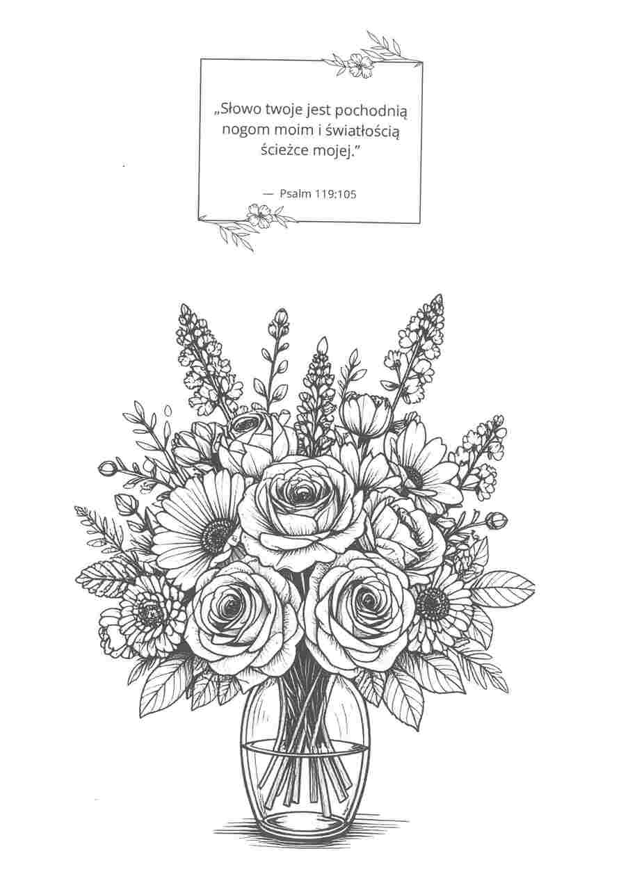 Kolorowanka – bukiet Bożych Błogosławieństw Kolorowanka – bukiet Bożych Błogosławieństw
