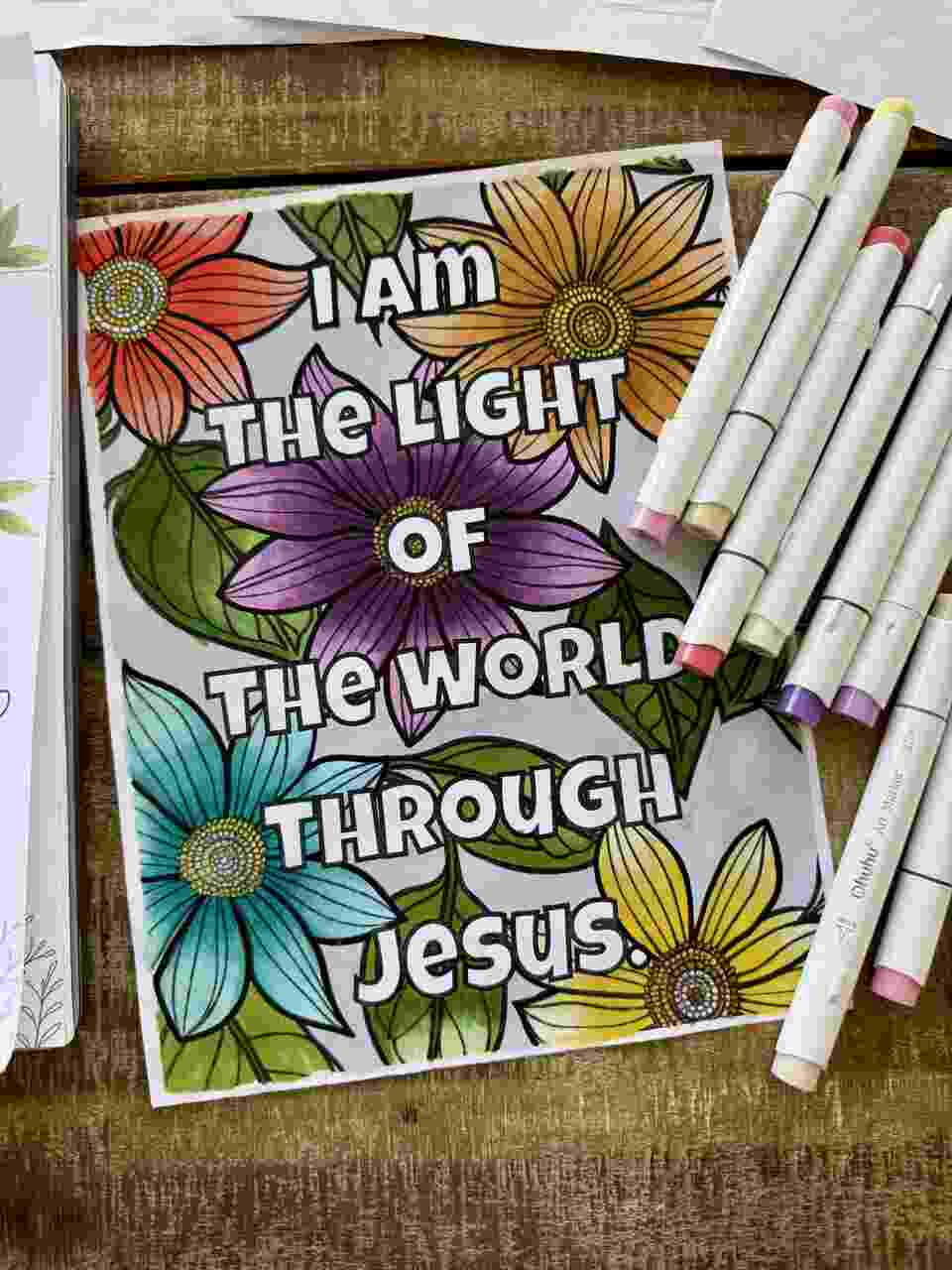 Kolorowanka – bukiet Bożych Błogosławieństw Kolorowanka – bukiet Bożych Błogosławieństw