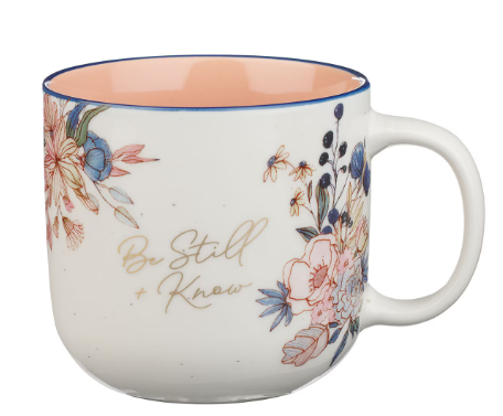 Kubek ceramiczny – Be Still and Know Peach Blossom Kubek ceramiczny – Be Still and Know Peach Blossom