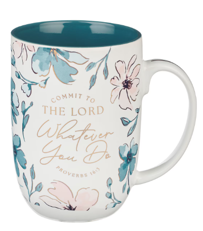 Kubek ceramiczny – Whatever You Do Teal Floral Kubek ceramiczny – Whatever You Do Teal Floral