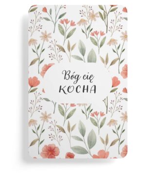 Magnes na lodówkę – Bóg Cię kocha – kwiaty