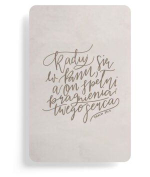 Magnes na lodówkę – Raduj się w Panu – beż