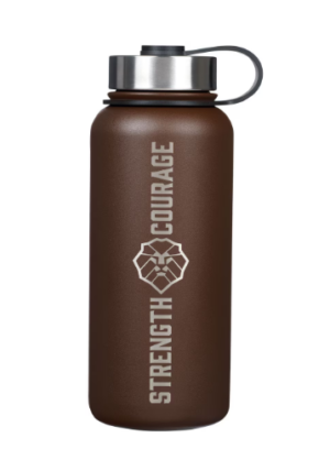 Metalowa Butelka – Strength and Courage Brown