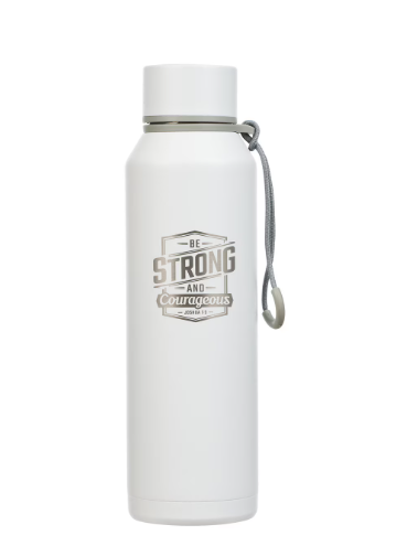 Metalowa butelka – Strong and Courageous White Metalowa butelka – Strong and Courageous White