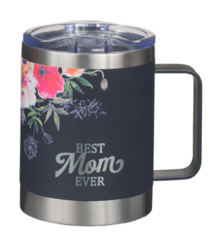 Metalowy kubek – Best Mom Ever Navy