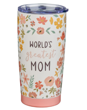 Metalowy kubek – World’s Greatest Mom Peach