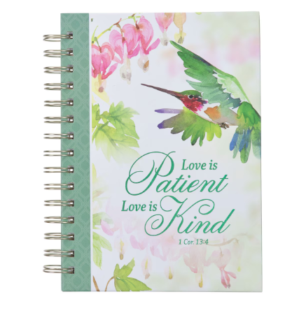 Notatnik na spirali - Love is Patient Green Notatnik na spirali – Love is Patient Green