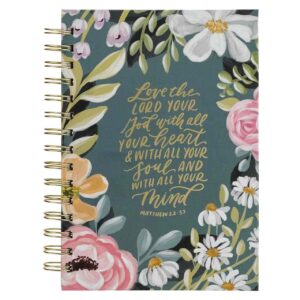 Notatnik na spirali – Love the Lord Teal Floral