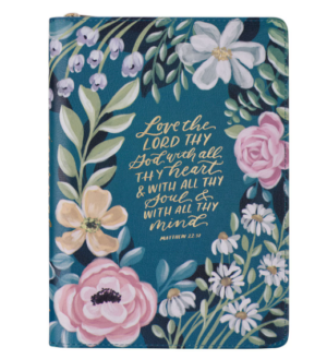 Notatnik na zamek – Love the Lord Teal Floral