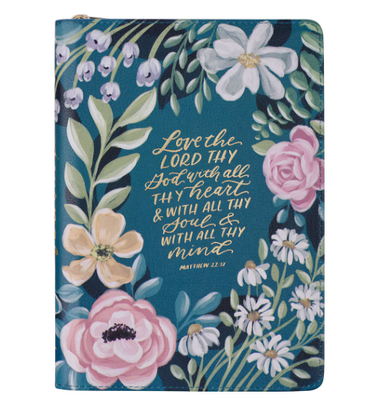 Notatnik na zamek – Love the Lord Teal Floral Notatnik na zamek – Love the Lord Teal Floral