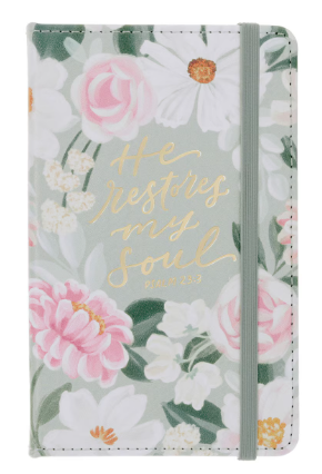 Notatnik – He Restores My Soul Green Floral
