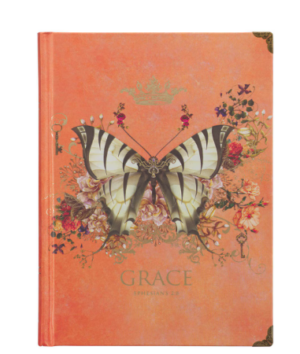 Notatnik – twarda oprawa – Orange Grace Butterfly