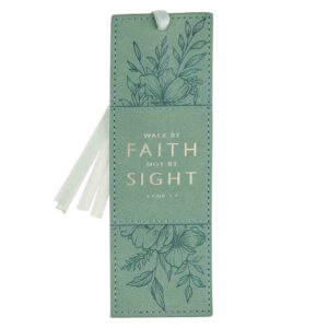 Zakładka skórzana – Faith Teal Floral
