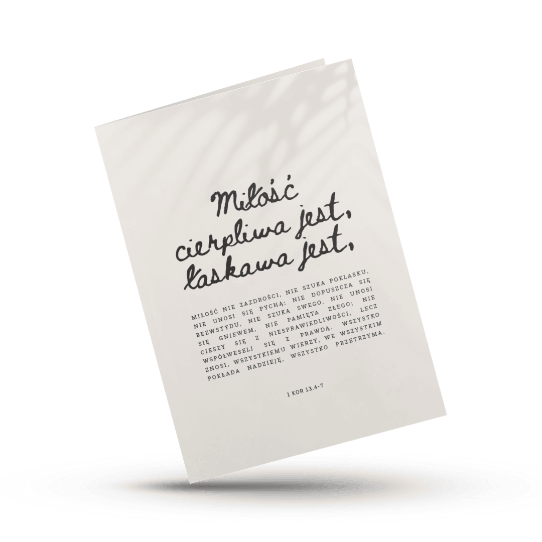 A Kartka składana – Hymn o milości A Kartka składana – Hymn o milości