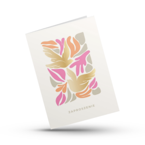 A Kartka składana – Zaproszenie – gołąb – róż