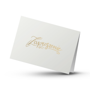 A Kartka składana – Zaproszenie – złocona