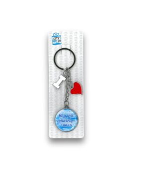 Brelok metalowy – Bóg jest miłością