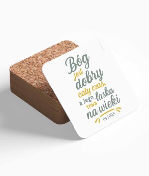 Podstawka korkowa – Bóg jest dobry cały czas