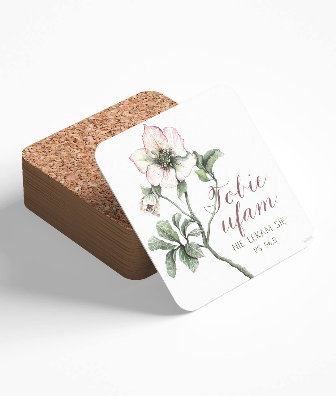 Podstawka korkowa – Tobie ufam – kwiat Podstawka korkowa – Tobie ufam – kwiat