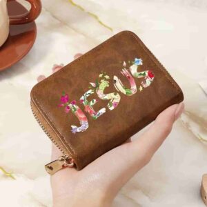 Portfel - Jesus - zamek - brązowy Portfel – Jesus – zamek – brązowy