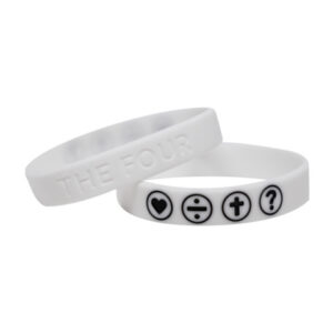 Opaska silikonowa The Four – biała 18cm
