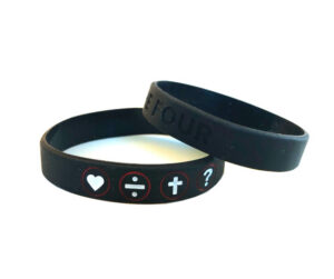 Opaska silikonowa The Four – czarna + kolor 19cm