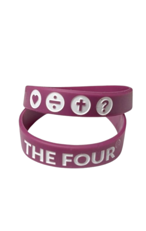 Opaska silikonowa The Four – jagodowa 19cm
