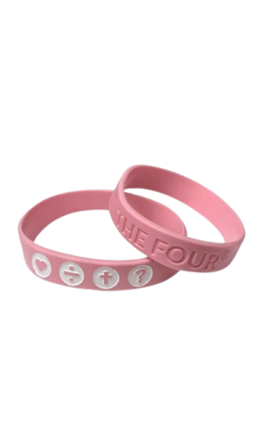 Opaska silikonowa The Four – różowa 18cm