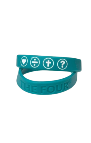 Opaska silikonowa The Four – turkusowa 19cm