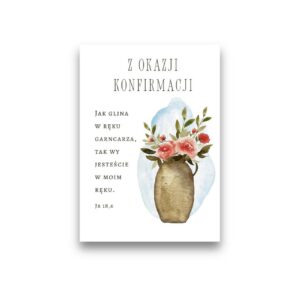 Karnet na konfirmację – wazon JR 18,6