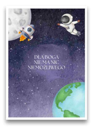 Karnet - Dla Boga nie ma nic niemożliwego - kosmos Karnet – Dla Boga nie ma nic niemożliwego – kosmos