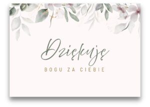 Karnet - Dziękuję Bogu za Ciebie - plamki + liście Karnet – Dziękuję Bogu za Ciebie – plamki + liście