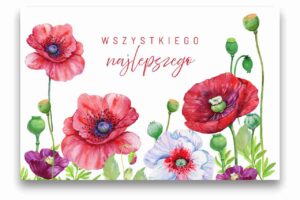 Karnet – Zaufaj – Wszystkiego najlepszego – maki