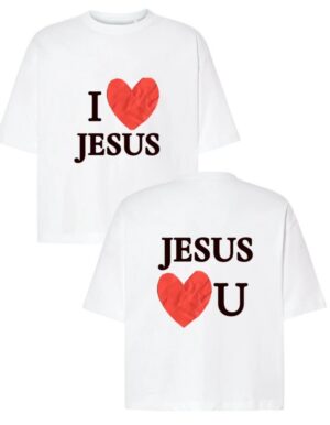 T-Shirt Boxy unisex – I Love Jesus L
