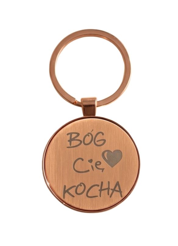 Brelok miedziany - Bóg cię kocha Brelok miedziany – Bóg cię kocha
