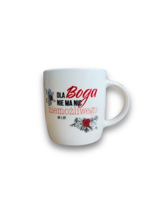 Kubek ceramiczny – Dla Boga – kwiaty