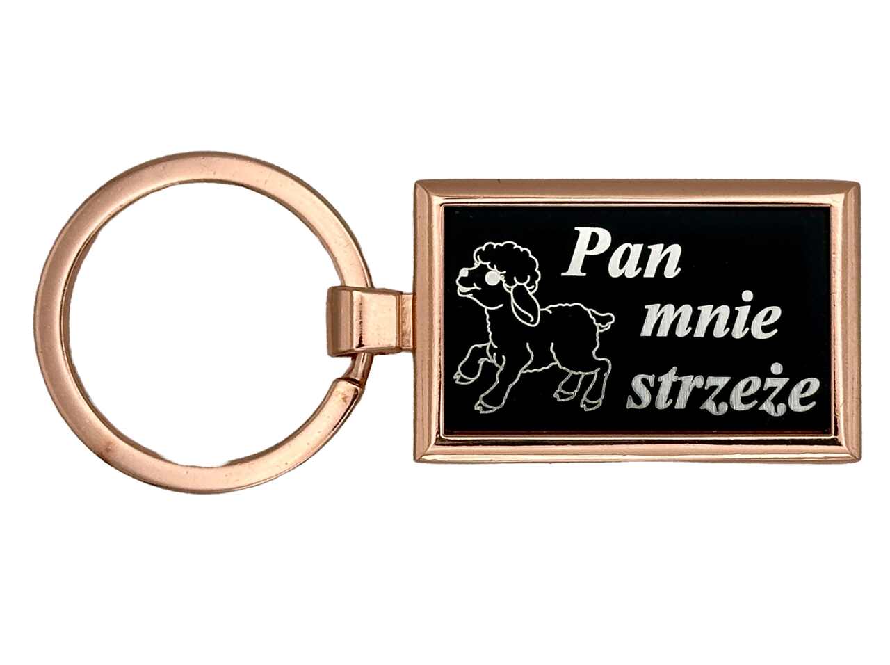 Brelok miedziany czarny - Pan mnie strzeże Brelok miedziany czarny – Pan jest pasterzem