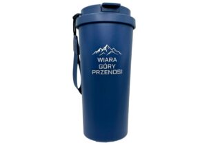 Kubek termiczny – Wiara Góry Przenosi – granatowy