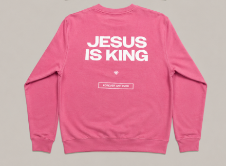 OUTLET - Bluza - Jesus is King - RÓŻOWY - XL OUTLET – Bluza – Jesus is King – RÓŻOWY – XL