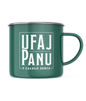 Kubek emaliowany - Ufaj Panu Kubek emaliowany – Ufaj Panu