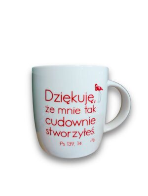 Kubek ceramiczny - Dziękuję, że mnie tak cudownie Kubek ceramiczny – Dziękuję, że mnie tak cudownie