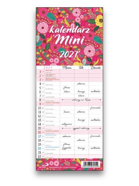 Kalendarz 2027 - Kalendarz Rodzinny MINI Kalendarz 2027 – Kalendarz Rodzinny MINI