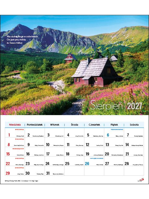 Kalendarz 2027 - Tatry Kalendarz 2027 – Tatry
