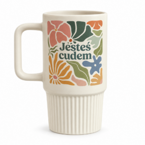 Kubek ceramiczny z pokrywką - Jesteś cudem Kubek cermiczny z pokrywką – Jesteś cudem
